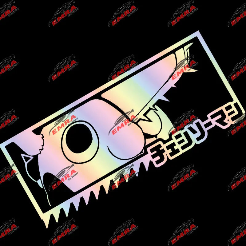 Anime Car Sticker  Exterior Accessories Bodywork Styling Decoration Automobile Parts Cute For Chainsaw Man PVC Vinyl Decal (ONLINE ORDER ONLY)