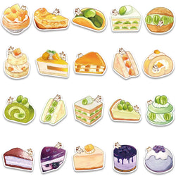 10/40Pcs Cute Kawaii Cartoon Food Cake Dessert Aesthetic Stickers Decals Laptop Phone Scrapbook Stationery Sticker Kid Toy (ONLINE ORDER ONLY)