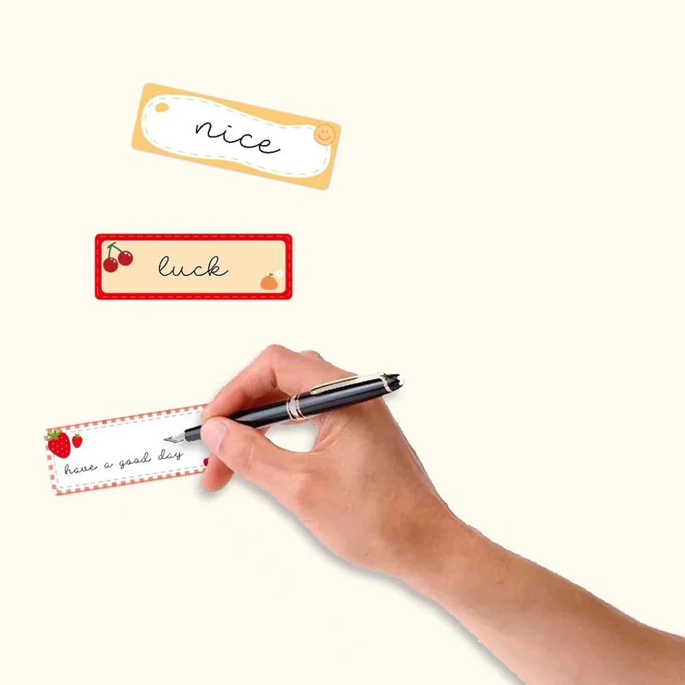 120pcs/roll Cartoon Handwritten Children's Student Name Stickers Kitchen Refrigerator Reminder Food Storage Marker Stickers (ONLINE ORDER ONLY)