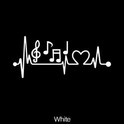 Heartbeat Music  Stickers， Car Styling Decoration Car Accessories Waterproof Vinyl Decal (ONLINE ORDER ONLY)