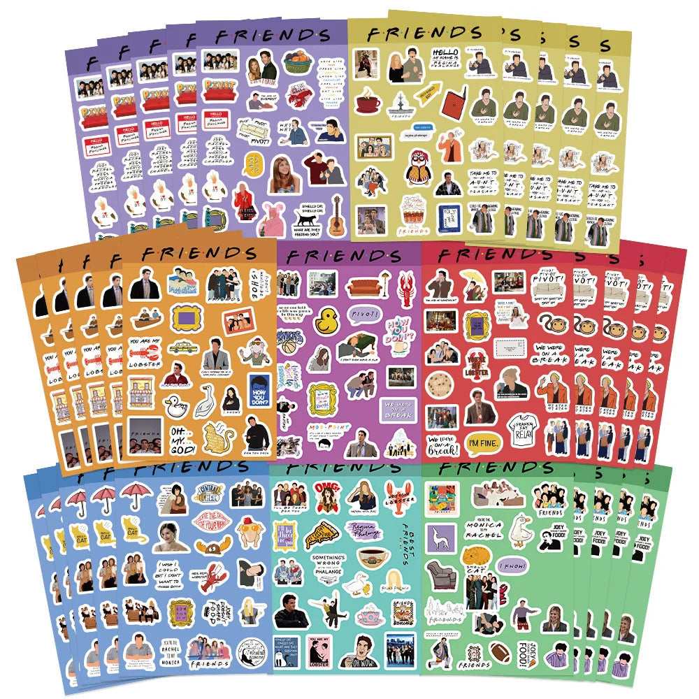 Friends TV Show Stickers Pack - Laptop, Luggage, Phone, Skateboard Decals (ONLINE ORDER ONLY)