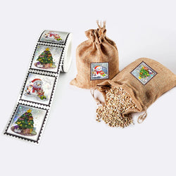 50-300pcs Holographic Stickers Merry Christmas Stickers Seal Labels For DIY Gift Baking Package Envelope Stationery Decor (ONLINE ORDER ONLY)