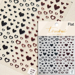 Colored Crystal Star Love Heart Shiny Silver Hollowed Smudging Rainbow Flower Jelly Embossed Nail Art Stickers Manicure Decals (ONLINE ORDER ONLY)