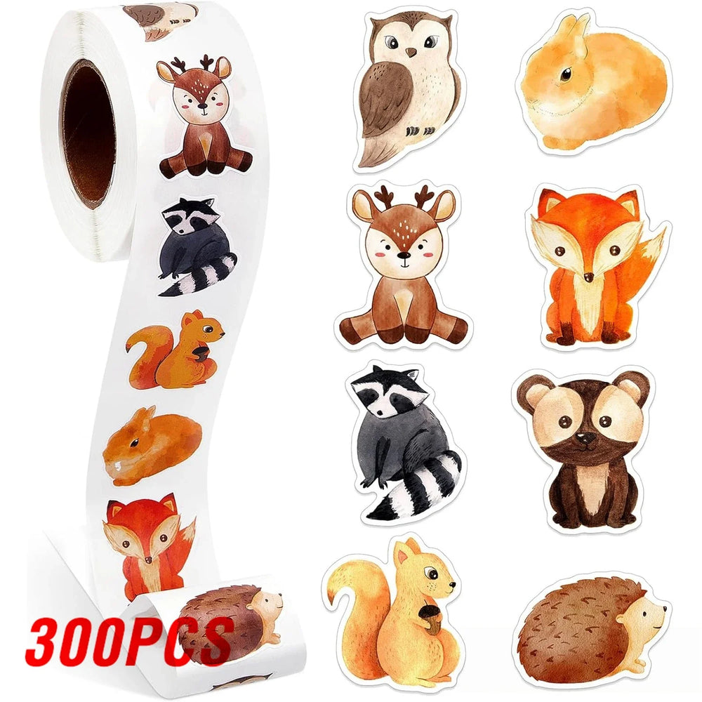 100-500pcs Cute Animals Stickers Reward Stickers For Kids For Students Motivational Gift Decoration Label Stationery Sticker (ONLINE ORDER ONLY)