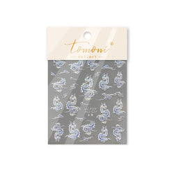 Chinese Dragon Auspicious Beast Mythological Legend Noble Loong Blue Pink Soft Relief Adhesive Nail Art Sticker Manicure Decals (ONLINE ORDER ONLY)