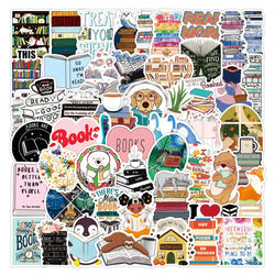50/100PCS/SET I love reading Vinyl Decal Stickers Premium Waterproof Die Cut Matte Sticker Best Friend Gifts (Online Order Only)