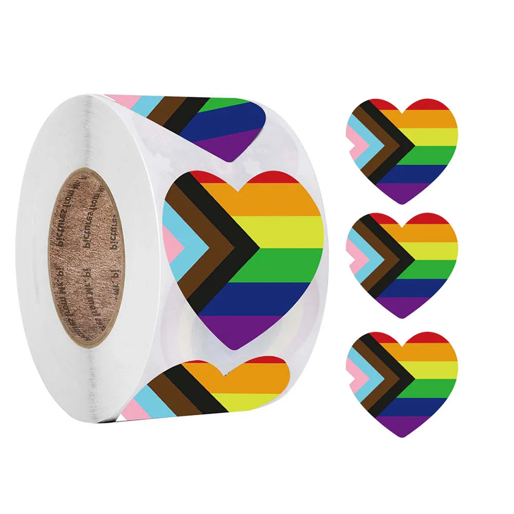 500pcs/roll Love Valentine's Day Stickers Seal Stickers Red Glowing Glitter Heart Gift Decoration Lables Stationery Sticker (ONLINE ORDER ONLY)