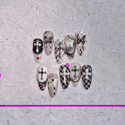 Black White Pearl Lace Butterfly Cross Retro Figure Flower Symmetric Self Adhesive Nail Art Stickers  Manicure Decals Wholesale (ONLINE ORDER ONLY)
