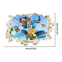 Cartoon  Games Wall Stickers For Kids Room Home Bedroom PVC Decor Cartoon Movie Mural Art Decals Gifts for children (Online Order Only)