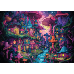 Shroomopolis 1000 Piece Jigsaw Puzzle Trippy (ONLINE ORDER ONLY)