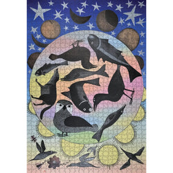 Siilavut, Nunavut by Kenojuak Ashevak 1000 Piece Jigsaw Puzzle Pomegranate (ONLINE ORDER ONLY)