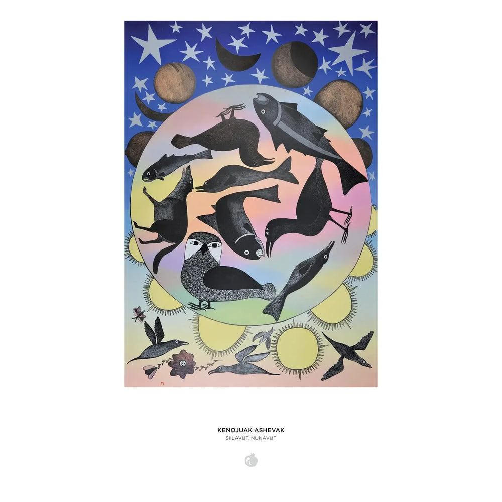 Siilavut, Nunavut by Kenojuak Ashevak 1000 Piece Jigsaw Puzzle Pomegranate (ONLINE ORDER ONLY)