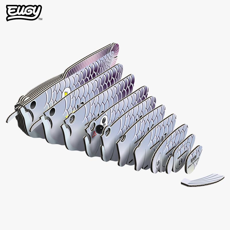 Silver Arowana 3D Cardboard Model Kit Eugy (ONLINE ORDER ONLY)