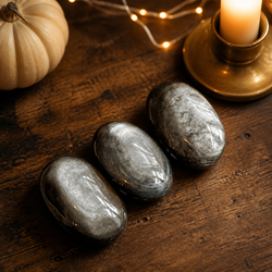 Silver Obsidian Palmstones