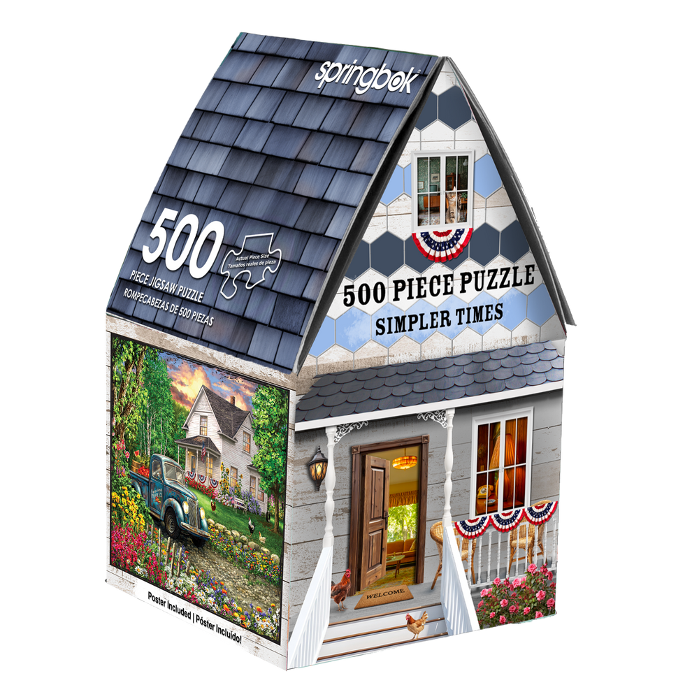 Simpler Times 500 Piece Jigsaw Puzzle in Shaped Box Springbok (ONLINE ORDER ONLY)