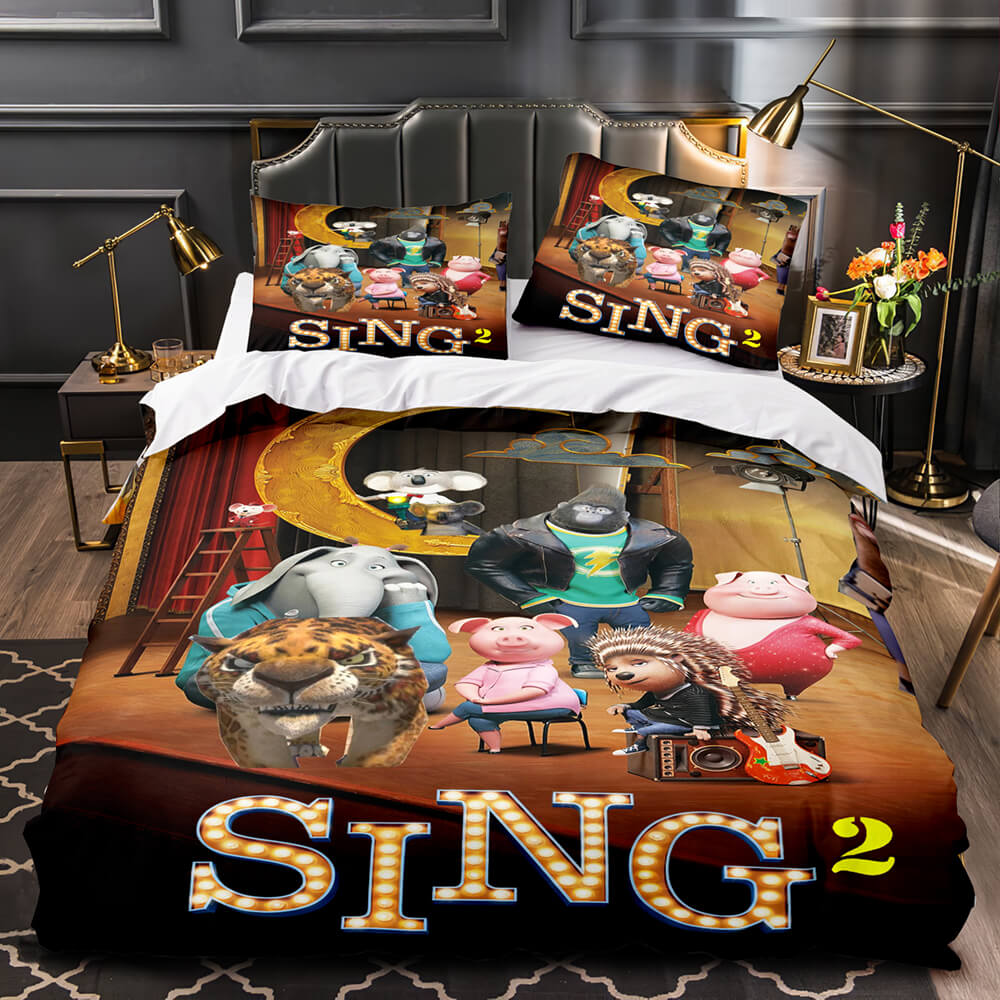 Sing 2 Bedding Set Quilt Duvet Cover Pillowcase Bedding Sets for Kids (Online Order Only)