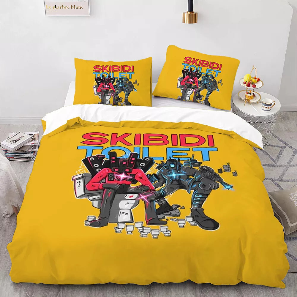 Skibidi Toilet Bedding Set Pattern Quilt Cover Without Filler (Online Order Only)