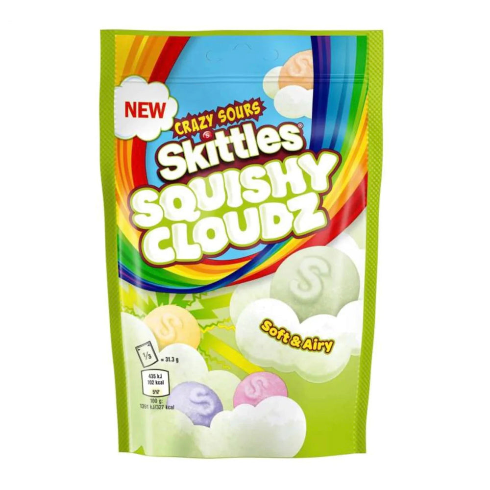 Skittles Squishy Cloudz Crazy Sour (100g) (UK) (ONLINE ORDER ONLY)