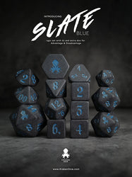 Kraken Slate 14 pc Slate TTRPG Dice Set