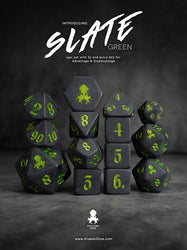 Kraken Slate 14 pc Slate TTRPG Dice Set