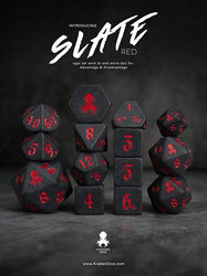 Kraken Slate 14 pc Slate TTRPG Dice Set