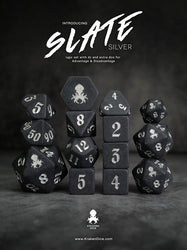 Kraken Slate 14 pc Slate TTRPG Dice Set