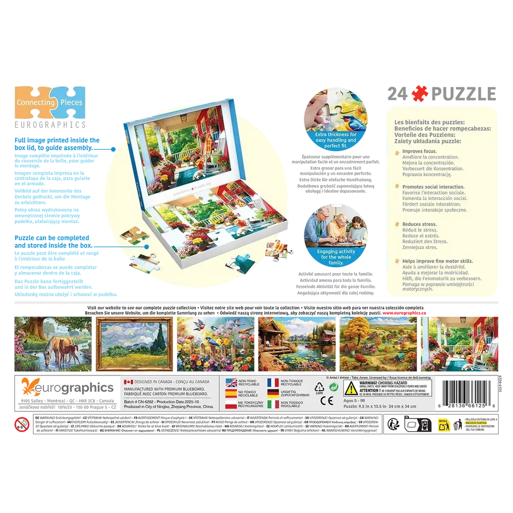 Sleeping on the Porch 24 Connecting Pieces Jigsaw Puzzle Eurographics (ONLINE ORDER ONLY)