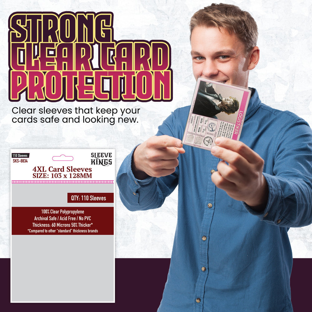 4XL Game Card Sleeves (103x128mm) 110 Pack, 60 Micron, SKS-8834