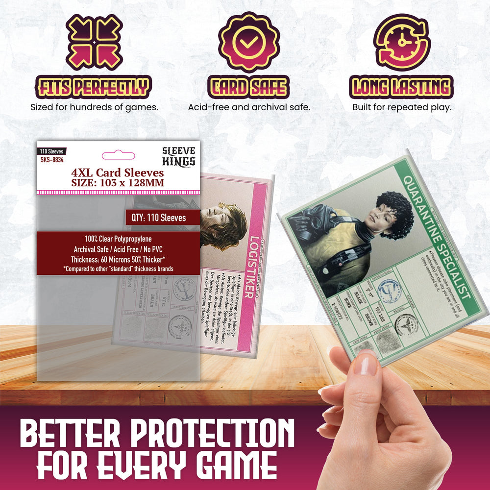 4XL Game Card Sleeves (103x128mm) 110 Pack, 60 Micron, SKS-8834