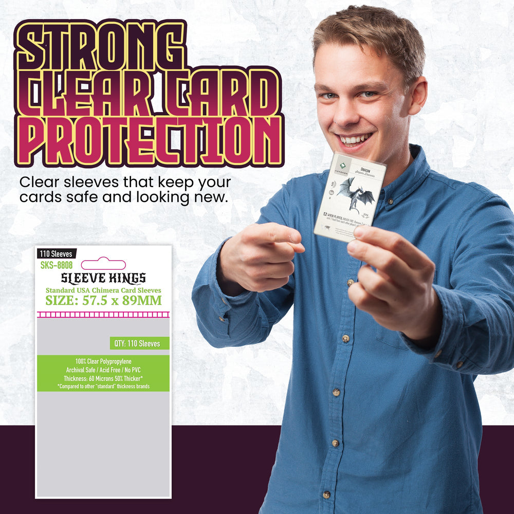 "Chimera" Standard USA Card Sleeves (57.5x89mm) 110 Pack, 60 Micron, SKS-8808