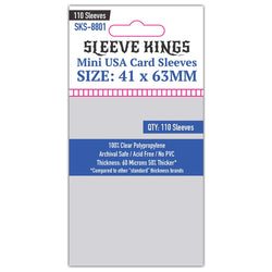 Sleeve Kings Mini USA Card Sleeves (41x63mm) - 110 Pack, -SKS-8801
