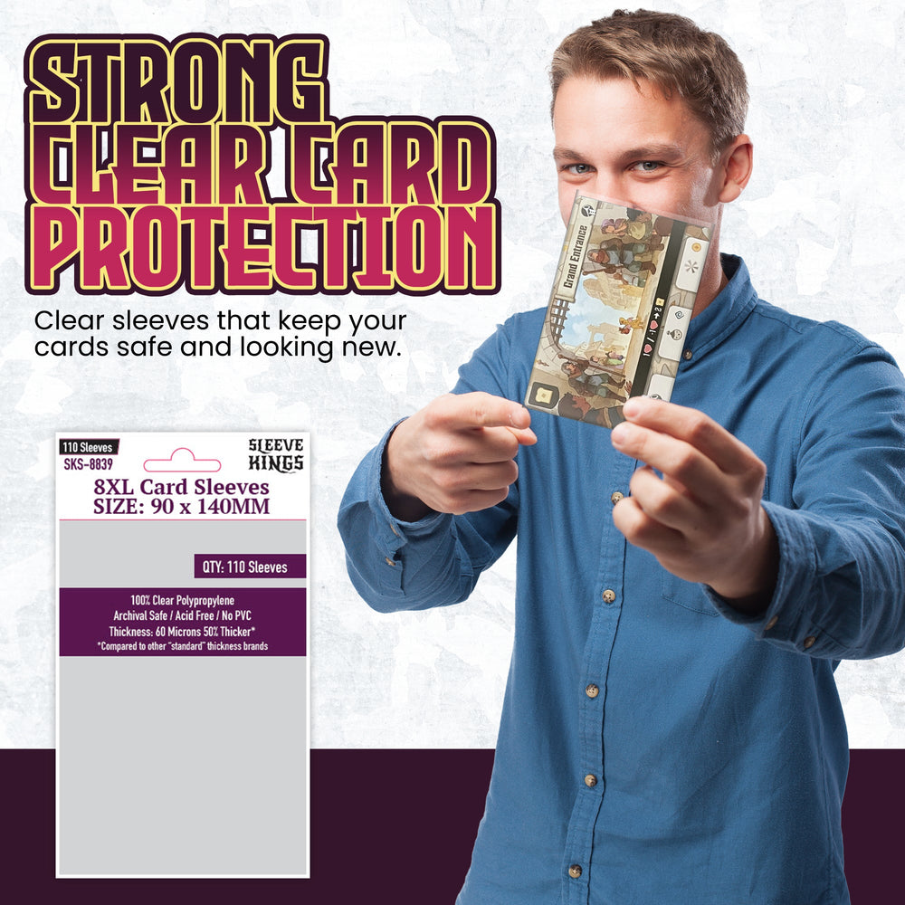 8XL Game Card Sleeves (90x140mm) 110 Pack, 60 Micron, SKS-8839