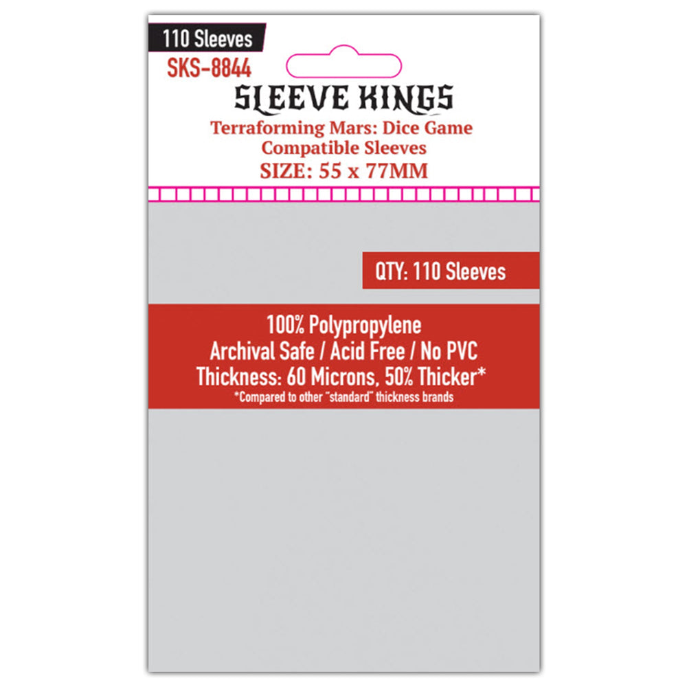 "Terraforming Mars: Dice Game" Compatible Card Sleeves (55x77mm) 110 Pack, 60 Micron, SKS-8844