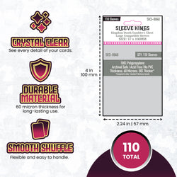 "Kingdom Death Gambler's Chest" Compatible Large Sleeves (57x100mm) 110 Pack, 60 Micron, SKS-8848