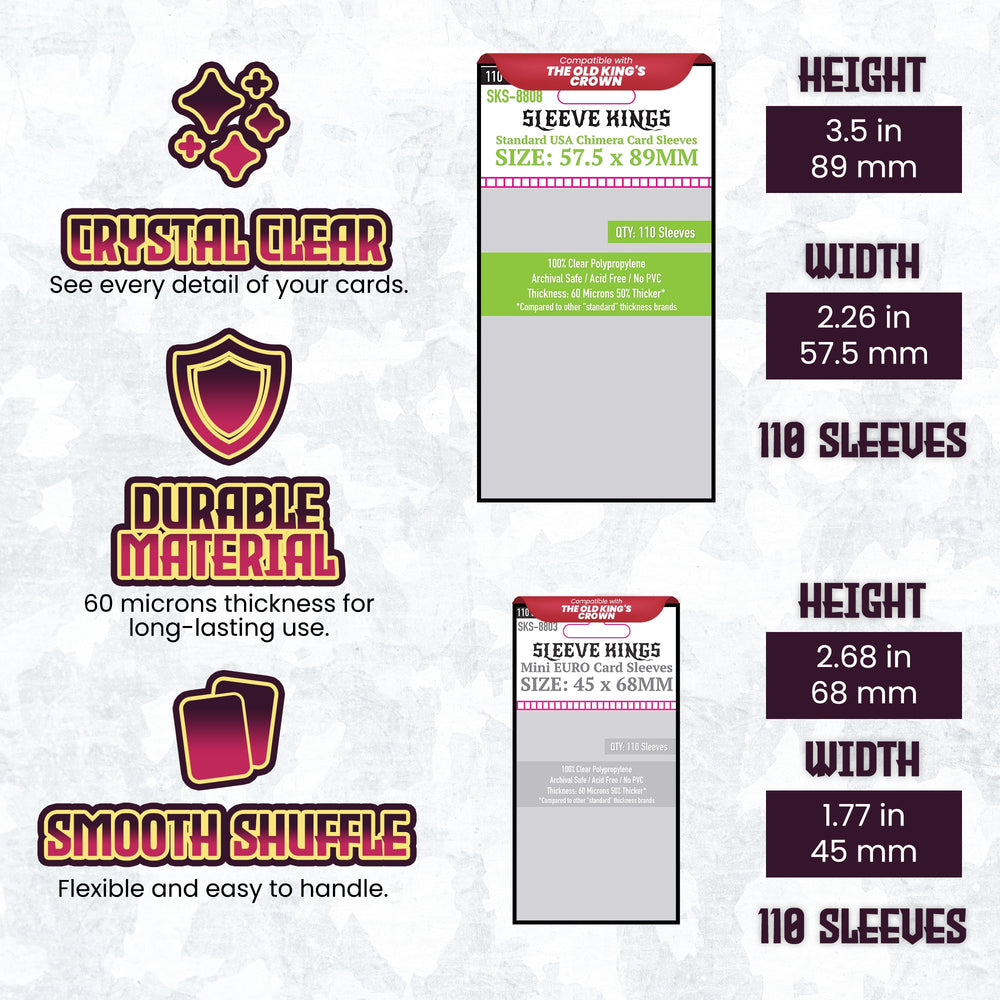 "The Old King's Crown" Compatible Card Sleeve Bundle (8803 x 1, 8808 x 1, 8814 x 1)
