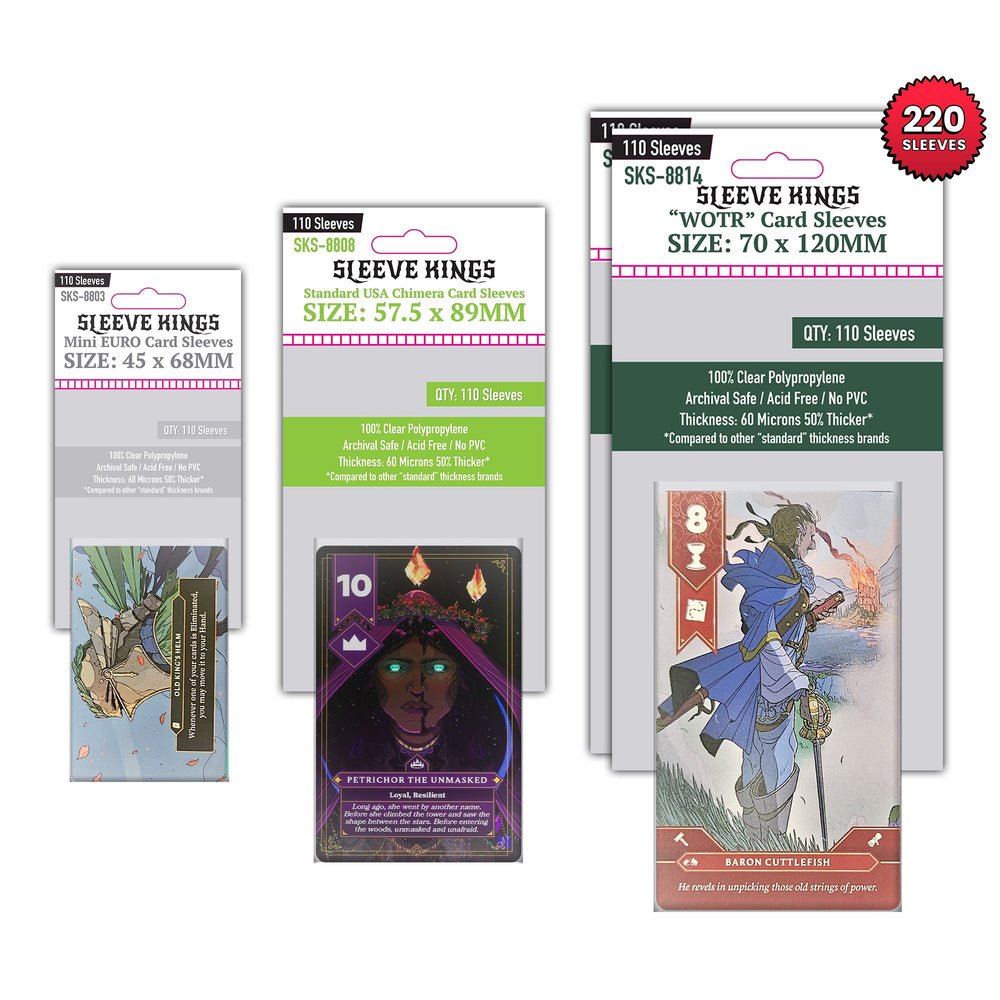 "The Old King's Crown" Compatible Card Sleeve Bundle (8803 x 1, 8808 x 1, 8814 x 1)
