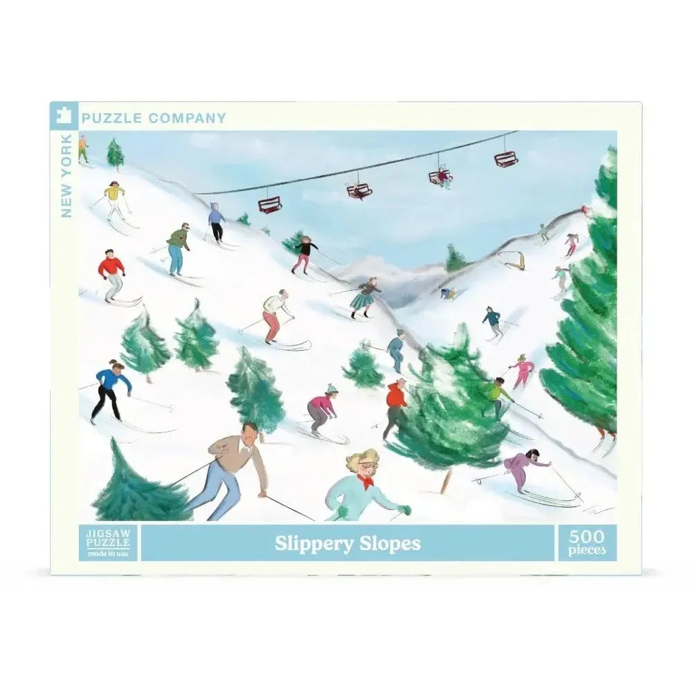 Slippery Slopes by Tug Rice 500 Piece Jigsaw Puzzle NYPC (ONLINE ORDER ONLY)