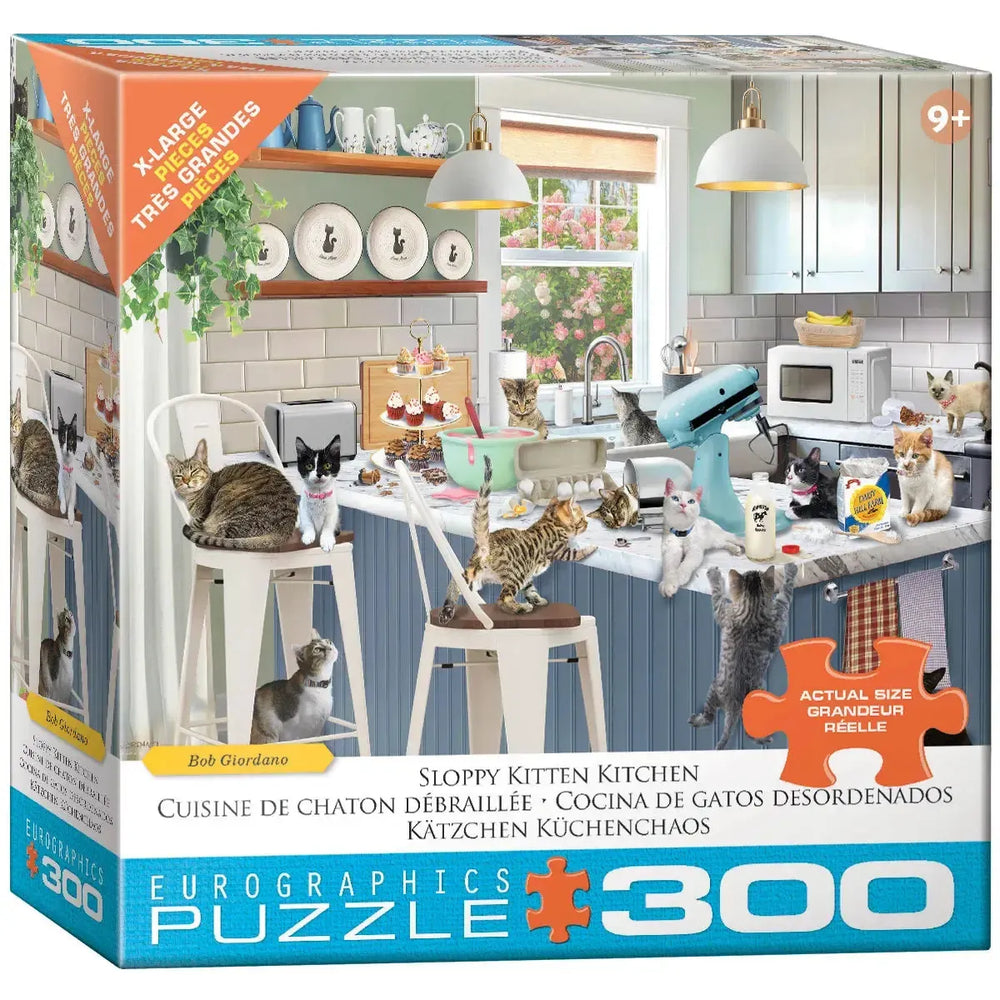 Sloppy Kitten Kitchen 300 Piece Jigsaw Puzzle Eurographics (ONLINE ORDER ONLY)