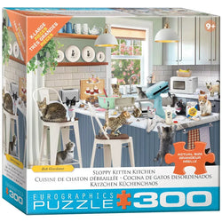 Sloppy Kitten Kitchen 300 Piece Jigsaw Puzzle Eurographics (ONLINE ORDER ONLY)