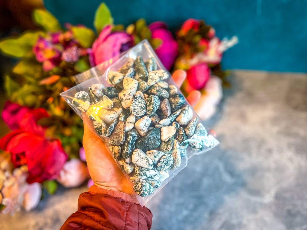 Tumbled Tree Agate, 1 Lb Bulk Stones (ONLINE ORDER ONLY)