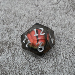 Smaug's Eye |  7 Piece Moving Eye DnD Dice Set | Acrylic RPG Gaming Dice (ONLINE ORDER ONLY)