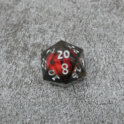 Smaug's Eye |  7 Piece Moving Eye DnD Dice Set | Acrylic RPG Gaming Dice (ONLINE ORDER ONLY)