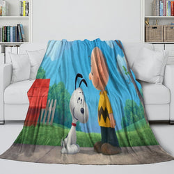 Snoopy Blanket Pattern Flannel Throw Kids Room Decoration (ONLINE ORDER ONLY)