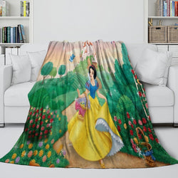 Snow White Blanket Flannel Fleece Throw Room Decoration (Online Order Only)