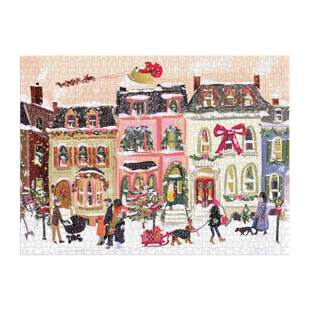 Snowfall on Main Street 1000 Piece Jigsaw Puzzle Galison (ONLINE ORDER ONLY)