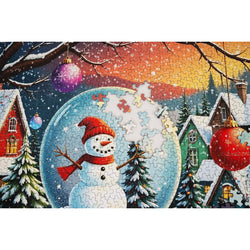 Snowman Snow Globe 1000 Piece Jigsaw Puzzle Springbok (ONLINE ORDER ONLY)