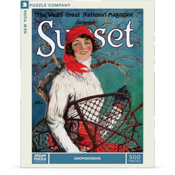 Snowshoeing Sunset Magazine 500 Piece Jigsaw Puzzle NYPC (ONLINE ORDER ONLY)