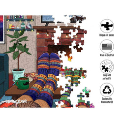 Snuggle Season 500 Piece Jigsaw Puzzle Springbok (ONLINE ORDER ONLY)