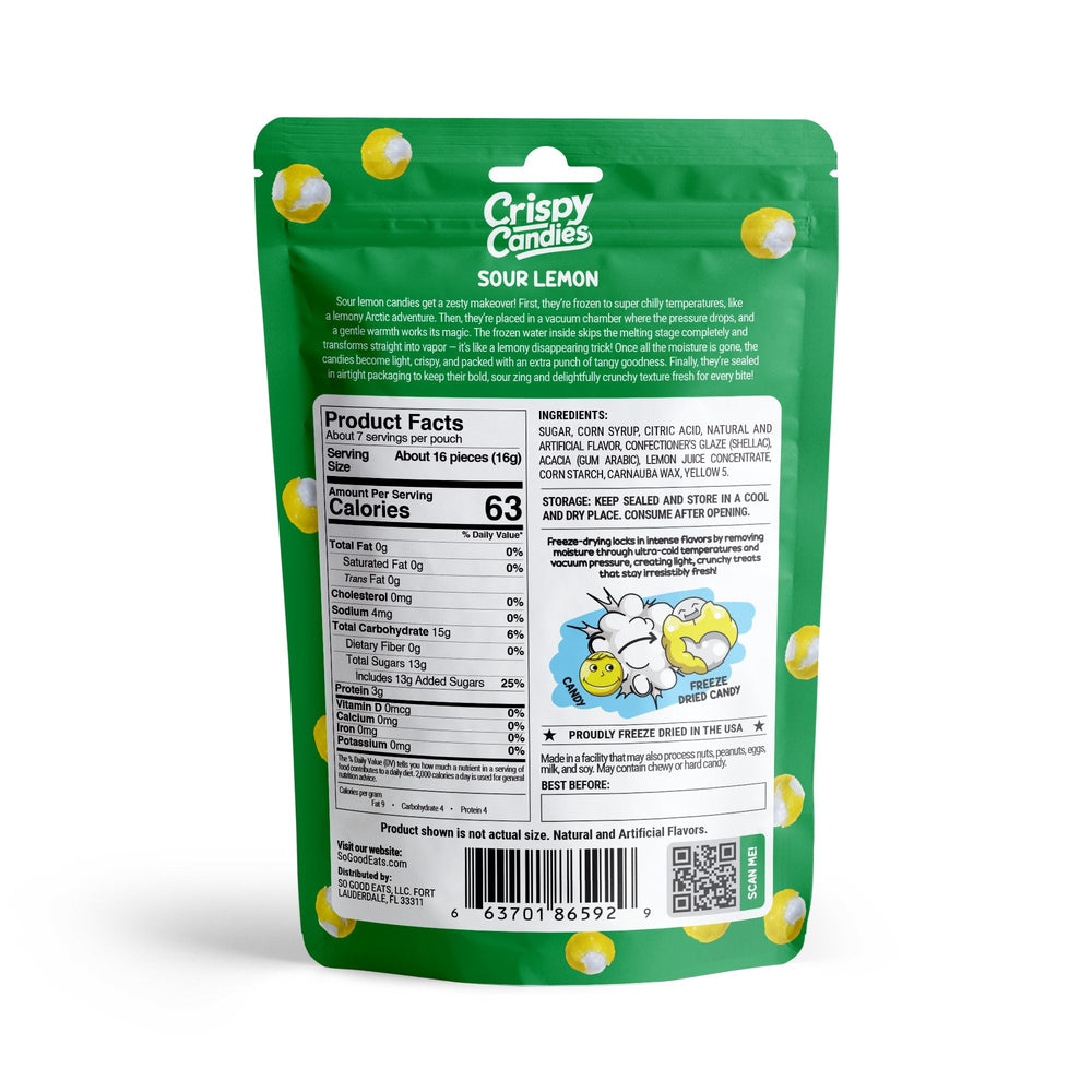 Crispy Candies - Sour Lemon Freeze Dried Candy 114g (ONLINE ORDER ONLY)