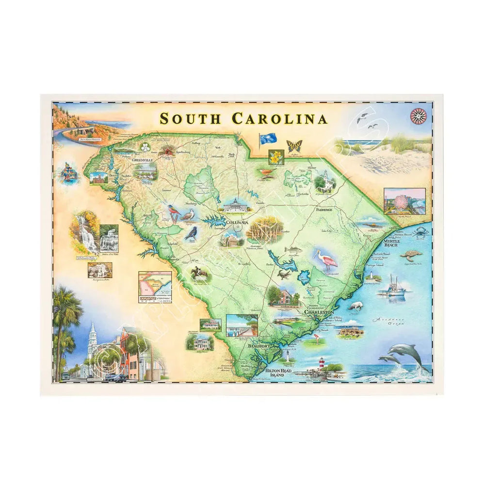 South Carolina 1000 Piece Jigsaw Puzzle Xplorer Maps (ONLINE ORDER ONLY)